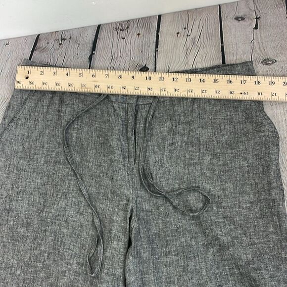 Charter Club Straight Leg Linen Cotton Gray Pants Size 14 - Picture 12 of 16